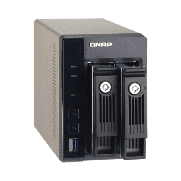 QNAP TS-253 Pro 2-Bay NAS – Intel Celeron J1900  2GB RAM  2× 3TB Seagate HDD – Refurbished - Image 2