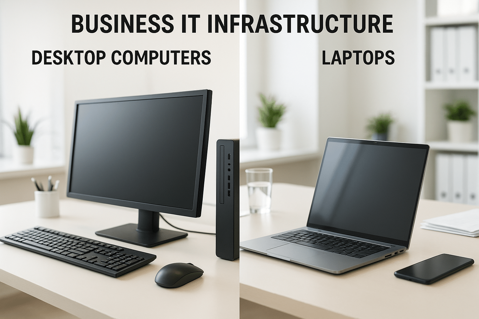 Desktop vs laptop comparison chart for small business computers Australia