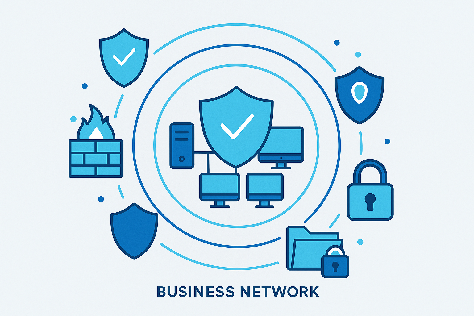Small business cyber security network protection diagram Australia