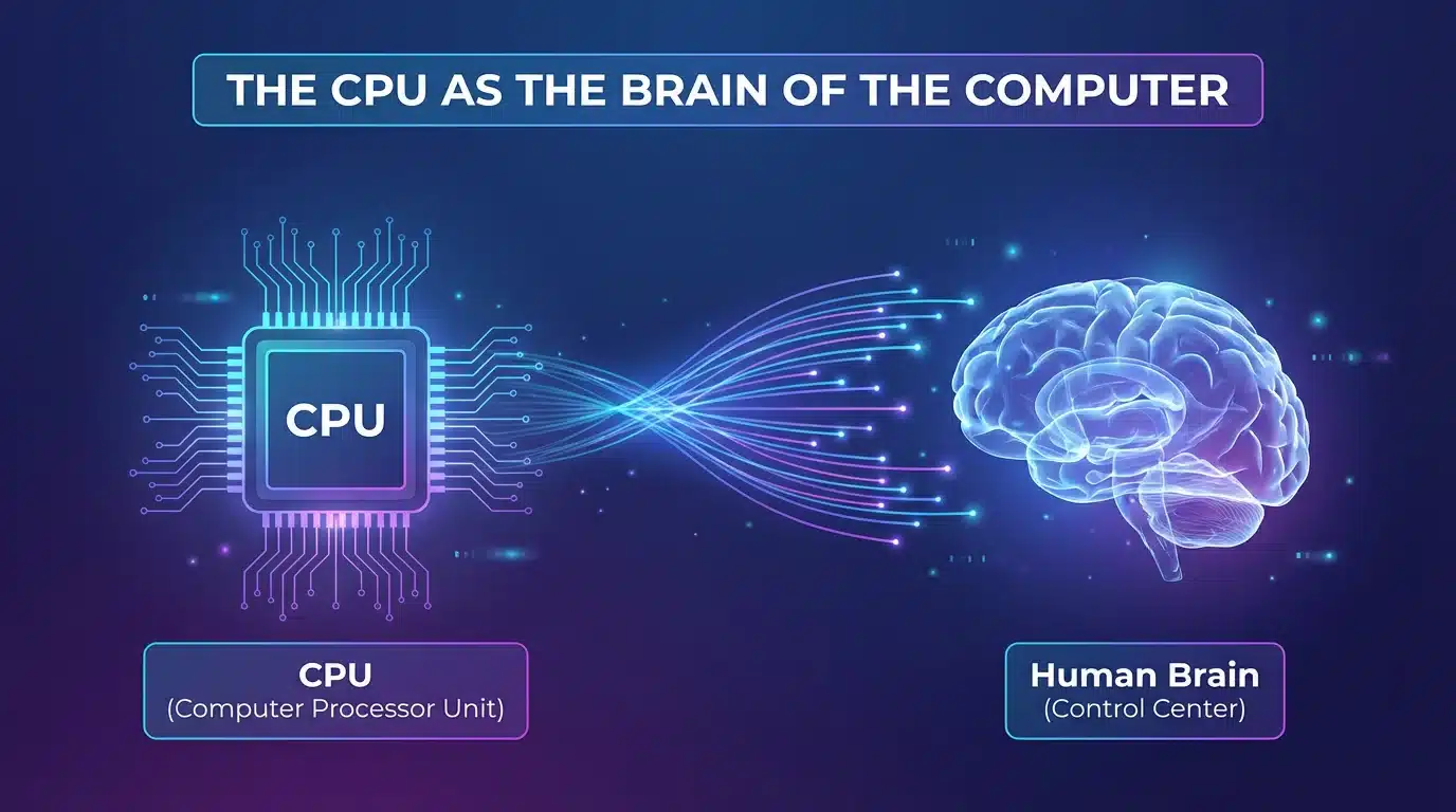 CPU brain analogy