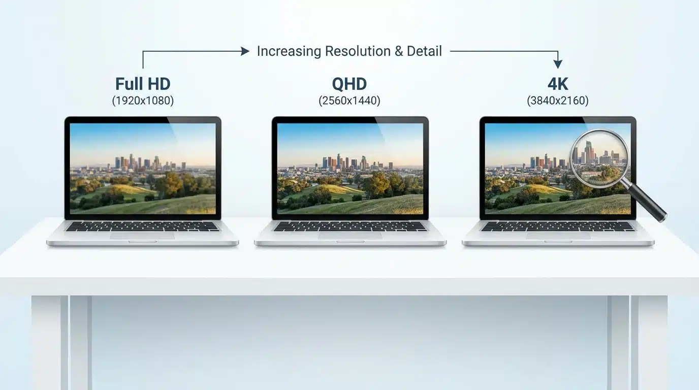 Display resolution comparison
